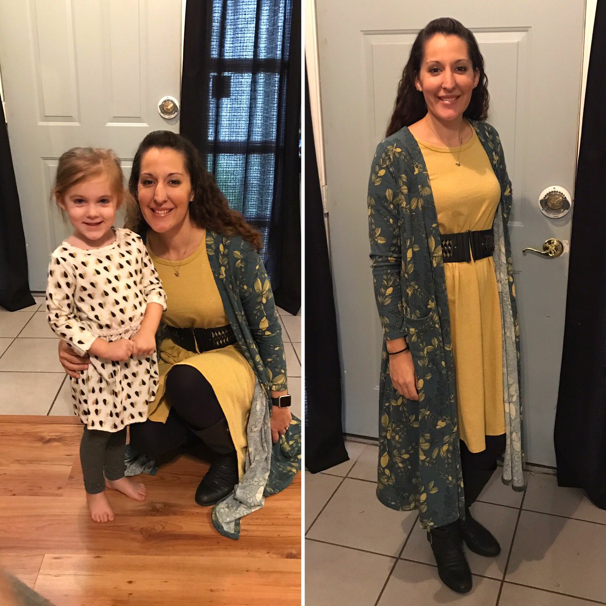 LulaJulRob's tweet photo. Keeping warm on this chilly day cuddling up with this princess! 

(Belted #Carly, #leggings, boots and a #Sarah!) 

Are you #roeing today? https://t.co/mjRsHeIi9a