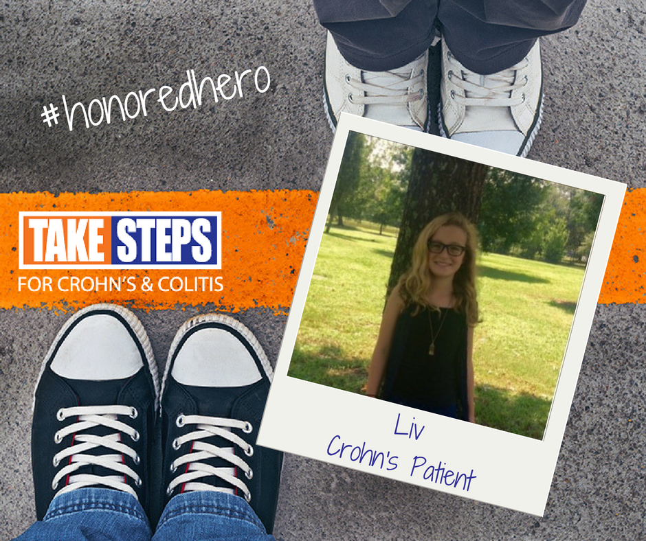 CCfdnIndiana's tweet photo. Meet Liv, a #Crohns patient &amp; #CCTakeSteps #honoredhero: https://t.co/1OXjdl4it6 #TakeStepsInspire https://t.co/a1N3QP6Bpf
