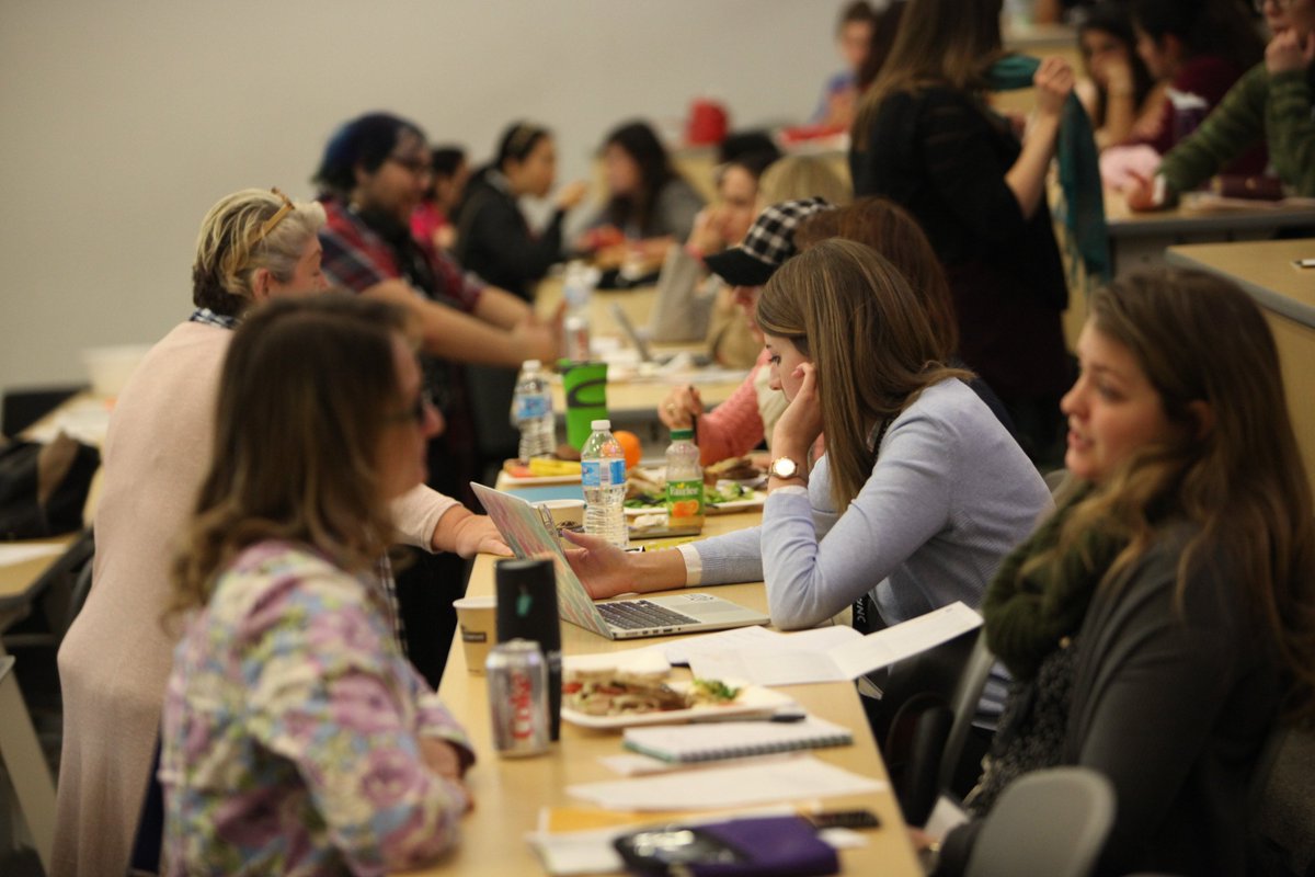 UWaterloo's tweet photo. One of the highlights for those attending #WIMIn17 is the ability to connect with mentors who can help make ideas into reality. https://t.co/vW4ivmbe52