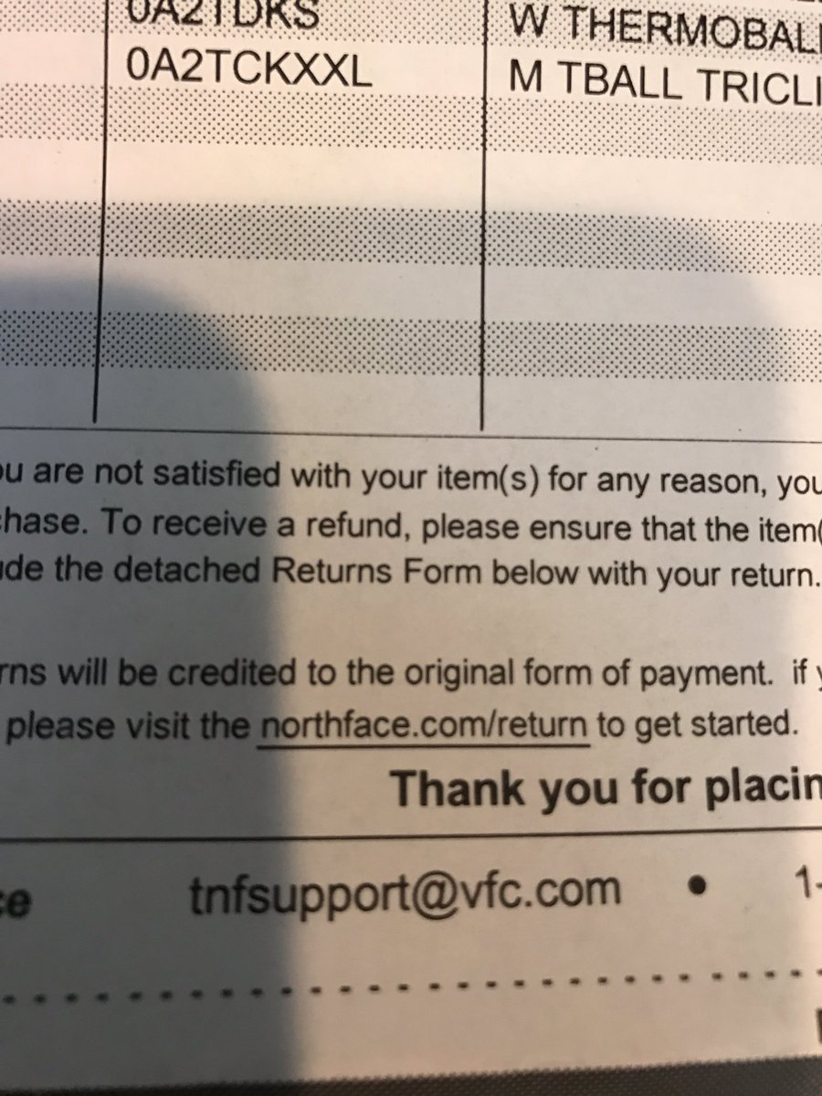 michaelameyer's tweet photo. @thenorthface you have a type-o on your invoices. Your URL is thenorthface, not just northface https://t.co/ezu14ktet9