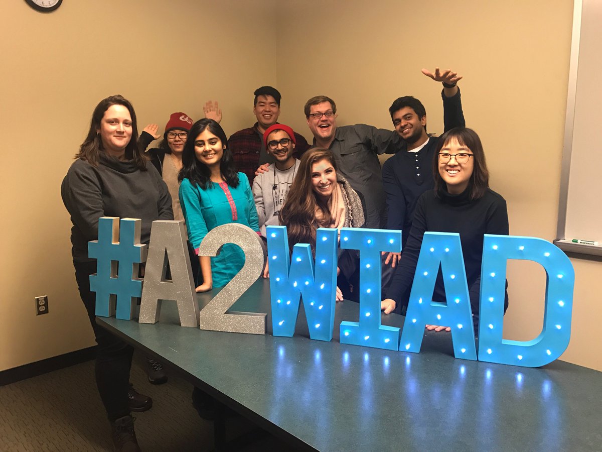 WIAD_AnnArbor's tweet photo. Did you know #A2WIAD is the only #WIAD event run entirely by grad students? Here are some of the faces behind the 2017 event! @WorldIADay https://t.co/5KvLLXXle7