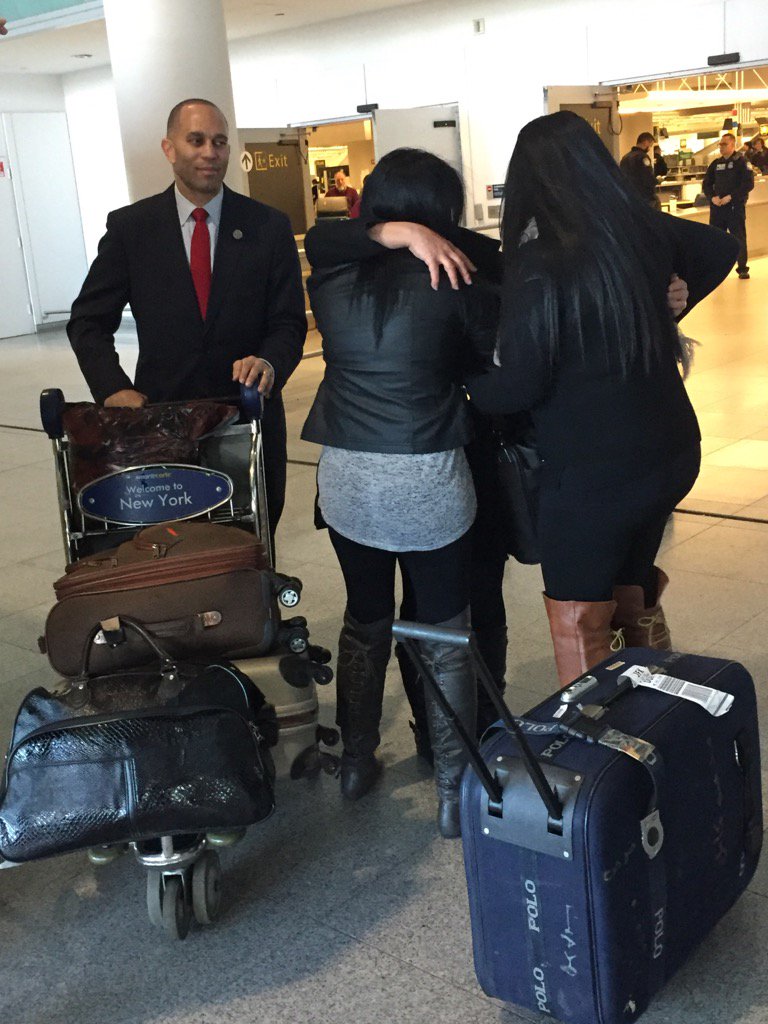 Trump's Chief of Staff claims green card holders aren't impacted. Wrong! I've helped several here at JFK