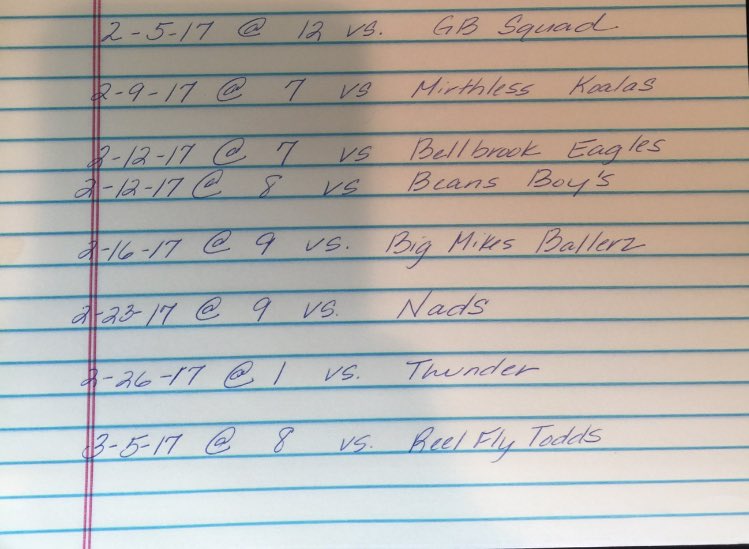 versabasketball's tweet photo. Remainder of versa's schedule https://t.co/cANOFEclR3
