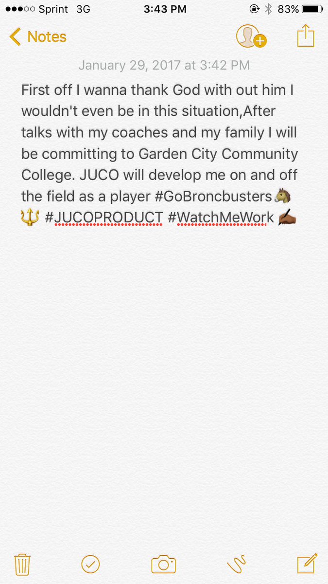 _deswest's tweet image. Officially committing to Garden City Community College ✍🏾