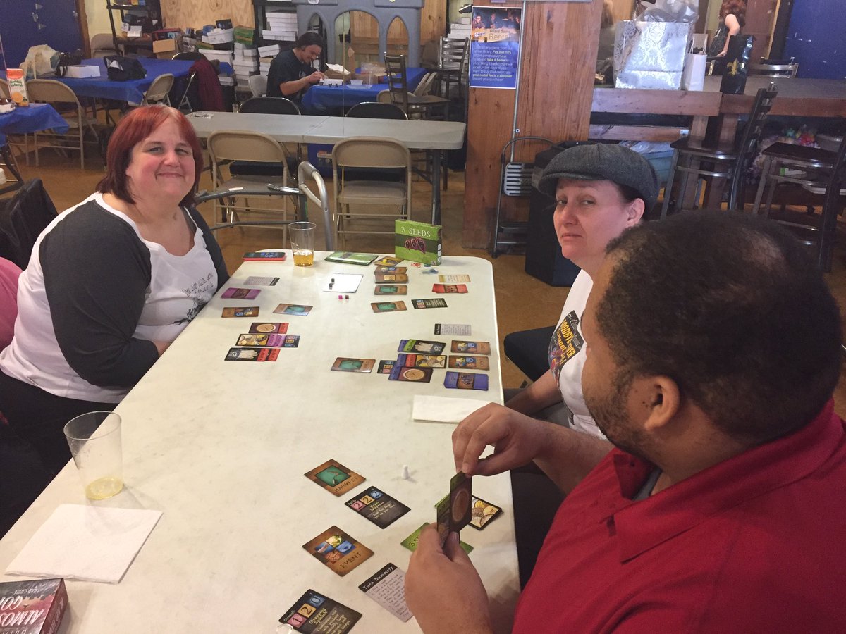 nolagamesmom's tweet photo. Thanks to all of those who came out to try 3 Seeds by @CharaGames yesterday at +1 gaming in Metairie, LA. https://t.co/V95BXI1SgR
