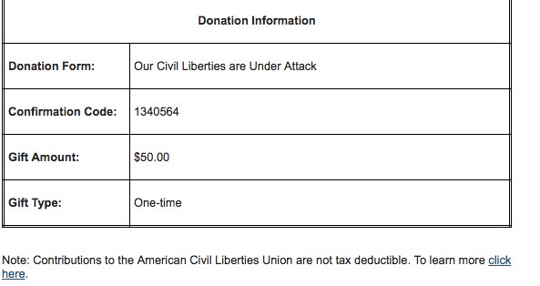 lesacarpen's tweet photo. @stewart @stevenf @command_tab Thanks for helping @ACLU! https://t.co/ExdzC0Cyy1