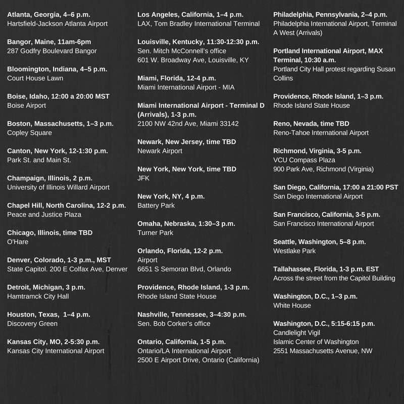 #NoBanNoWall actions today!