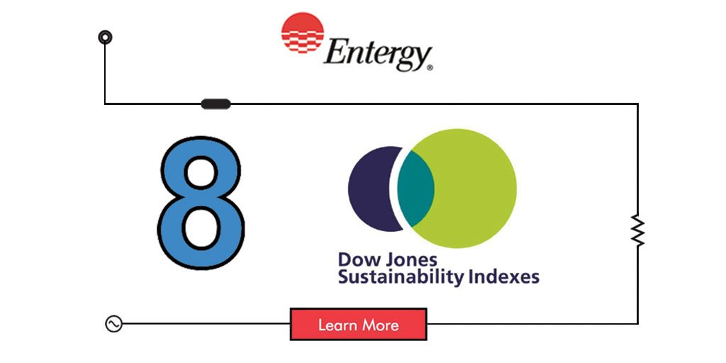 TOP 10 Community Partnerships for 2016: #8 Entergy named to Dow Jones Sustainability N. America Index. #entergy4good enter.gy/60158rGXx