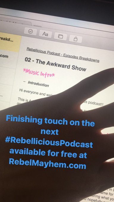 😎🤘 ...#InstagramStories #RebelliciousPodcast - @RebelMayhem https://t.co/bwjSaAt4Ql