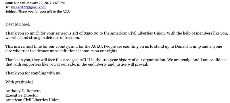 lifeasicit's tweet photo. @JuddApatow @Sia @ACLU I'm in , gave as much as I could. #NoBanNoWall #IStandWithPP #istandwithnationalparks #trumpistheswamp https://t.co/SljmCwGWmq