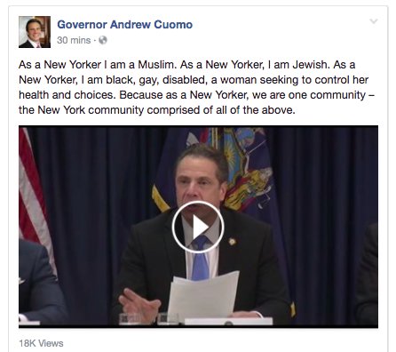 andrewklavan's tweet photo. In case you missed it, NY Gov. Andy Cuomo is now a black, gay, Muslim, Jewish woman. https://t.co/eEvrd0zvA0