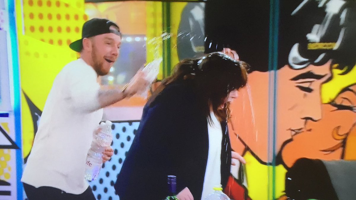 PaulWilder's tweet photo. Let's play a throwing water game (like @planetjedward would play) then we'll be more popular with the viewers 😝😂😂 #CBB https://t.co/nkrNkCgrjH