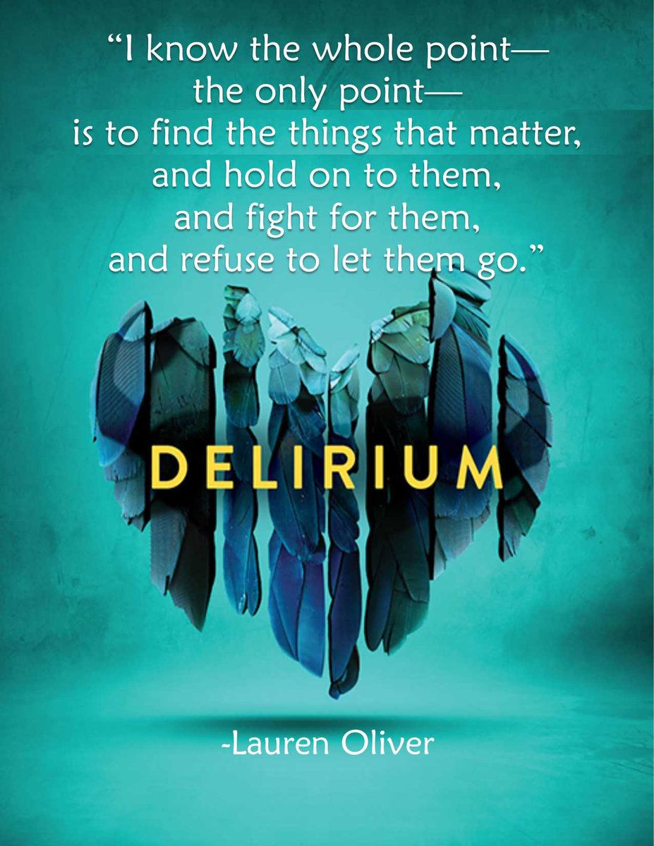 mclsnj's tweet image. Looking for a good YA series? Check out Lauren Oliver&apos;s Delirium trilogy! #BookQuote #fightforwhatmatters