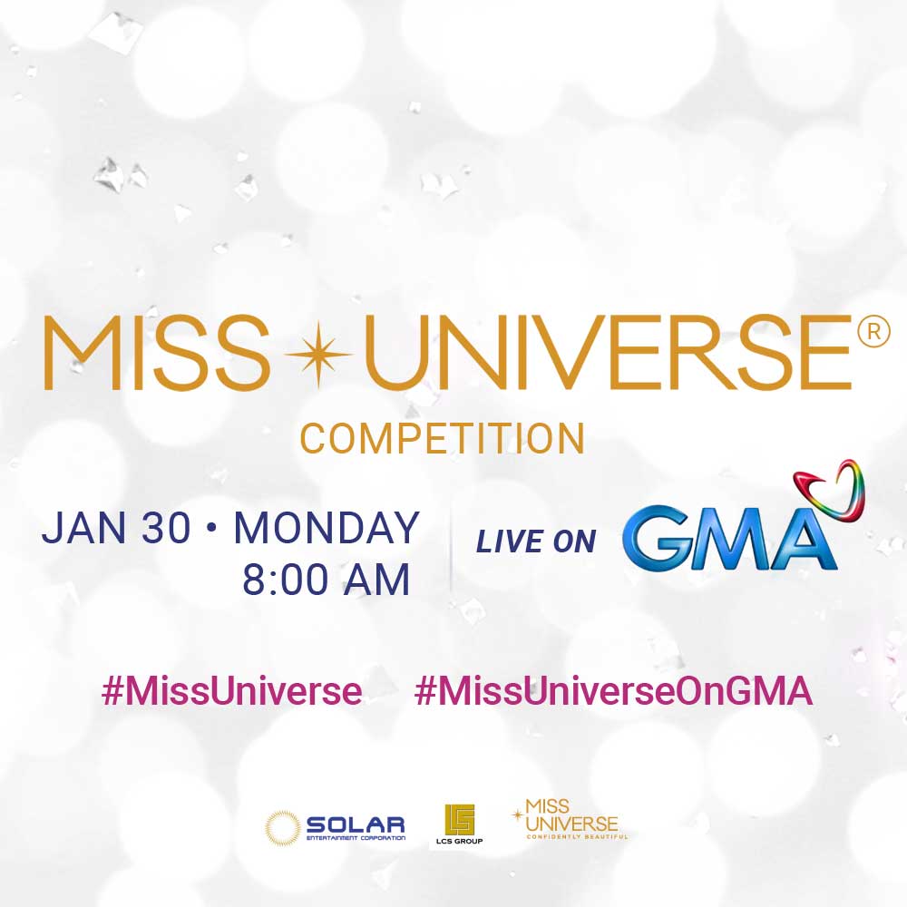 gmanetwork's tweet photo. The #MissUniverse competition starts in two hours! 

Stay tuned on GMA to watch it LIVE! Tweet with us using the hashtag #MissUniverseOnGMA https://t.co/cgKAcjSM9d