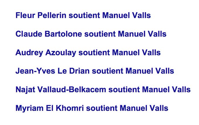 bembelly's tweet photo. Une pensée pour @fleurpellerin @claudebartolone @MyriamElKhomri @juliettemeadel etc... #VallsOut https://t.co/3lSAihDZB7