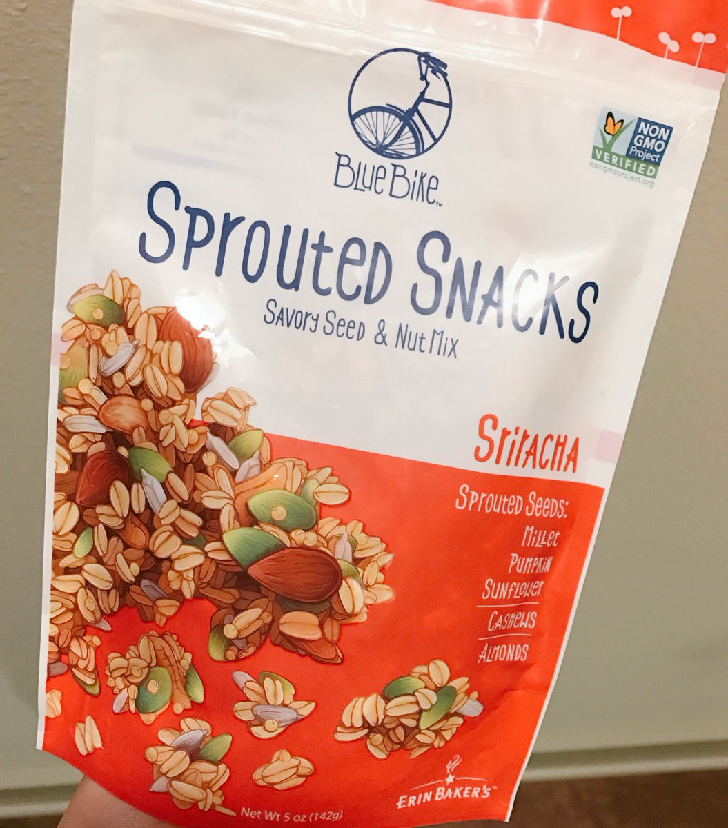 shopseattle's tweet photo. Sriracha #SproutedSnacks by @erinbakers with seeds, nuts, and spicy seasoning! #ShopLocal #BlueBike https://t.co/we4zCs6FnW