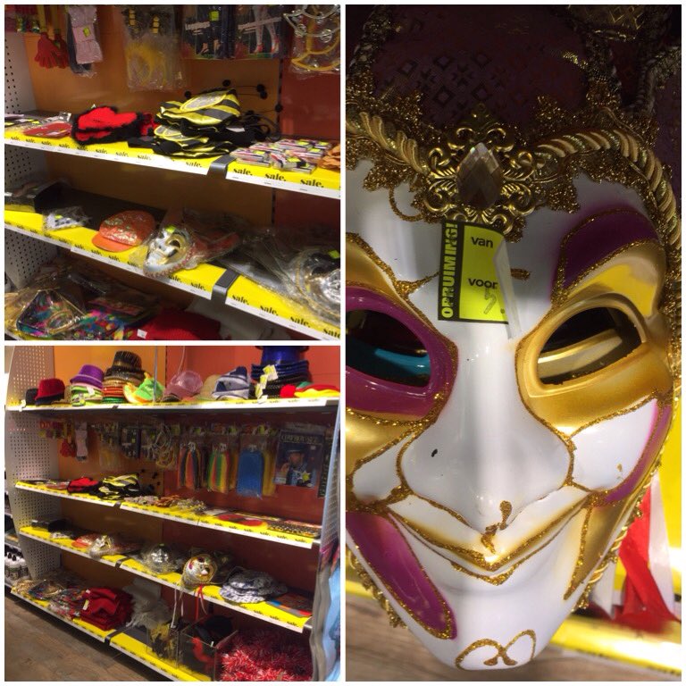 Grandioze opruiming in carnavalsartikelen