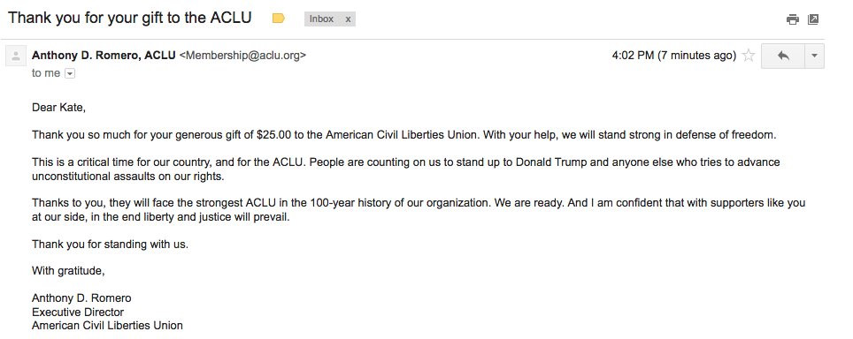KateEmPR's tweet photo. @Sia @ACLU Thank you sia! https://t.co/6C0sw5hz85