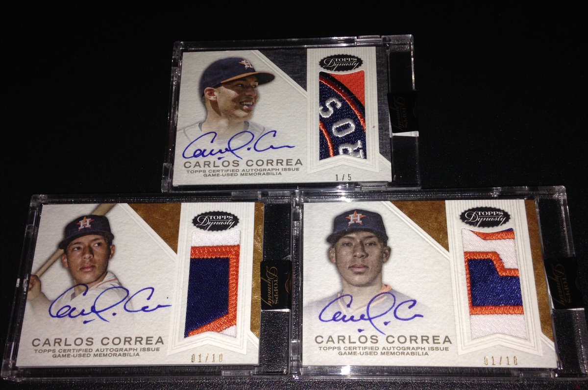 realJKit's tweet photo. 2016 TOPPS DYNASTY AUTO w/ JSY SERIAL 1 @TeamCJCorrea #GameUsedPatch #Priceless https://t.co/nQ7fI1ynWE