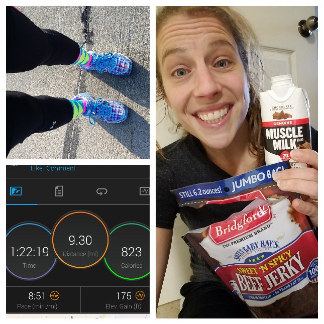 JennyDickson222's tweet photo. 9.3mi #recoveryrun then #musclemilk &amp; #BeefJerky! 154 #JanMiles #earthathon #sundayrunday 
What's your post-run snack? I go for high protein https://t.co/NYEvYEr0Rq