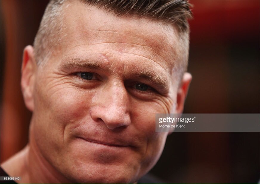 In the ring today with the legend Danny Green. Luckily for him, no punches were thrown. #gettyimages #dannygreen #manvmachine #adelaide