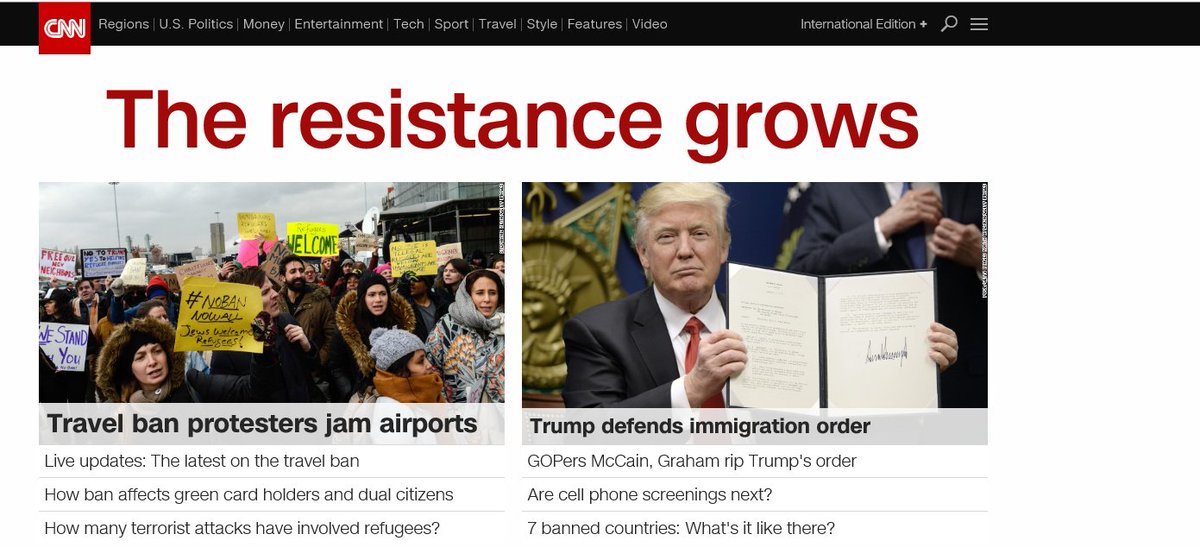 Current CNN website front page reads more like a Green Left Weekly headline! #auspol #springst #USElection2016