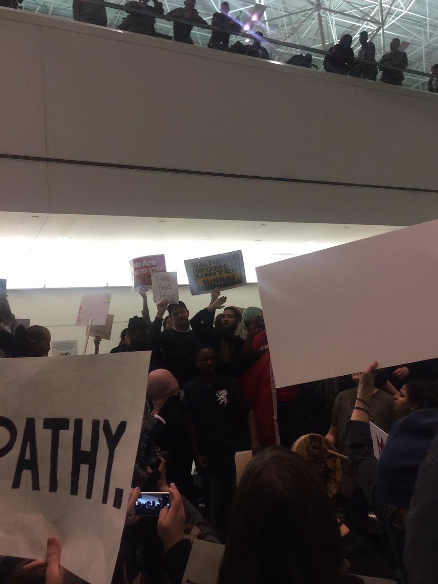 RachaeltheLord's tweet photo. "You build the wall, we'll tear it down." #BWIProtest https://t.co/PXZatUgKo7
