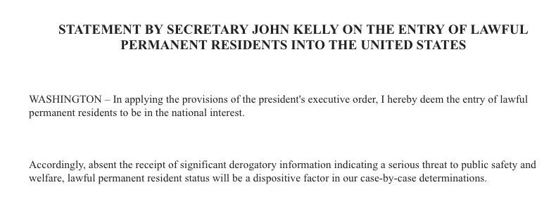 mrochabrun's tweet photo. Statement reversing course on travel ban is good news for green card holders but bad news for 25,000 who live on student and work visas https://t.co/0a192nY24G