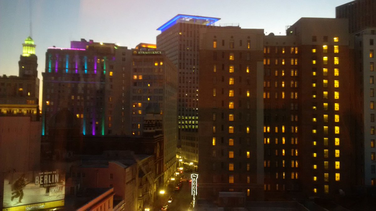 Troc_Rocks's tweet photo. Nice view from #theRitzCarlton ,over looking Canal St,   the #wizards are in house tonight. https://t.co/1tANtFI6va
