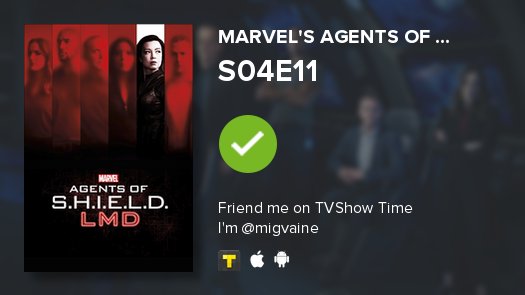 sbrsilver's tweet photo. I've just watched episode S04E11 of Marvel's Agents of S...! #AgentsofSHIELD  https://t.co/hiseOrbL7s https://t.co/U0v39SMwsy