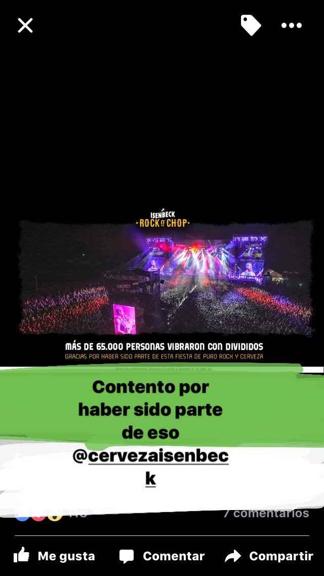 PatoSillsTrends's tweet photo. Story de @sills_patricio 

Naaaaa más de 65.000 personas fueron parte del gran show de Divididos de ayer 👏👏👏😄🎉🍻 https://t.co/RiQXQwiHKU