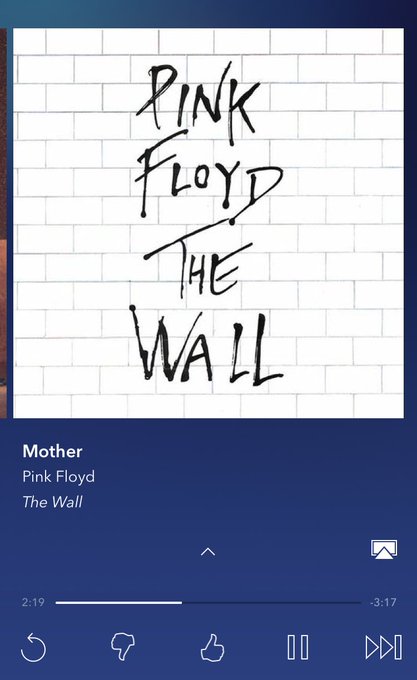 Currently listening to one of my favorites #PinkFloyd #Mother https://t.co/Exr7vN5aSH