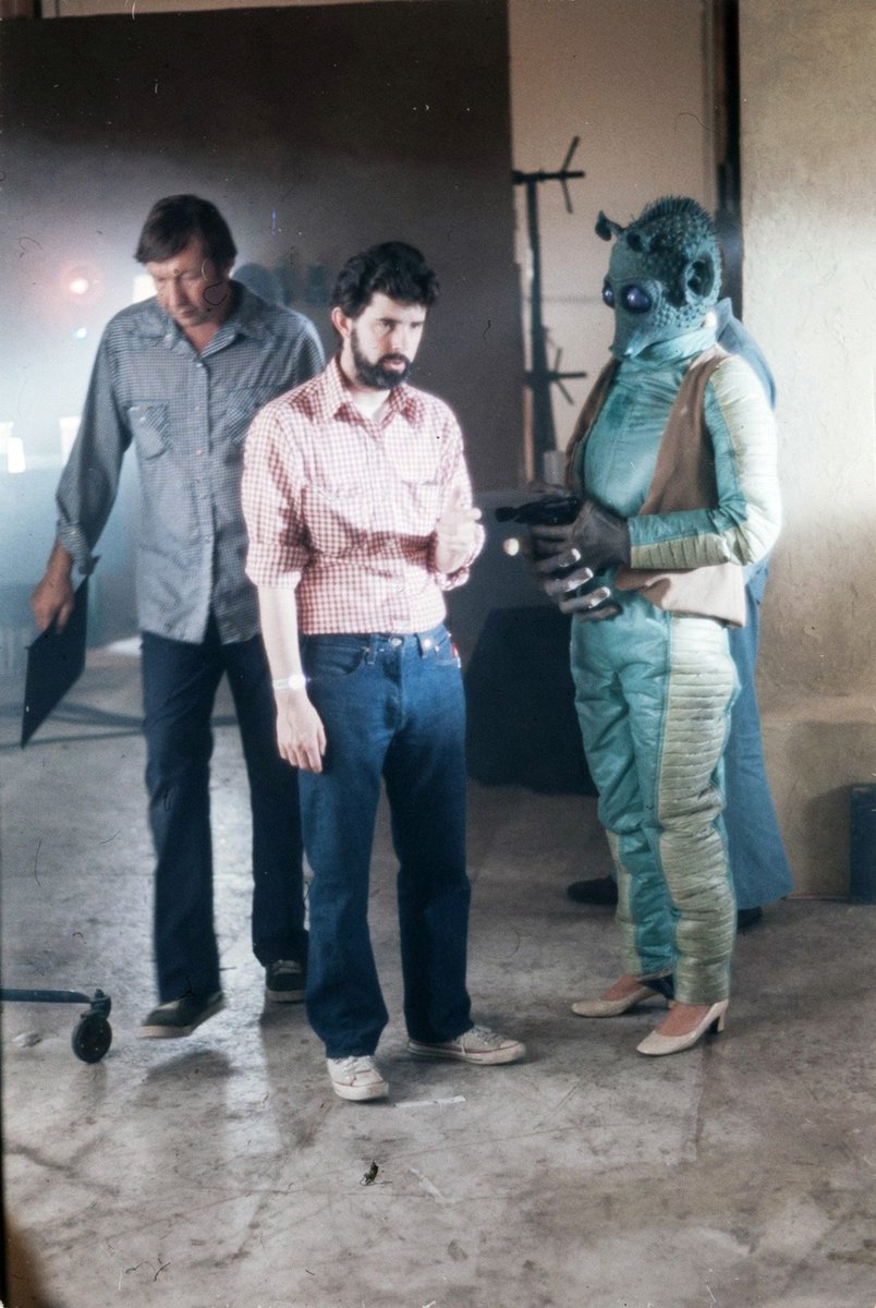 Here's a behind the scenes look at the Greedo reshoots for STAR WARS. #SciFiSunday
