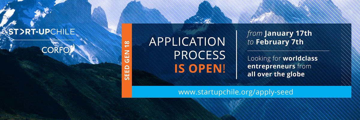 startupchile's tweet photo. .@startupchile is looking for world class #startups who want to accelerate their businesses! Apply here: https://t.co/xToMISk4hr https://t.co/kdnHu5YzqX