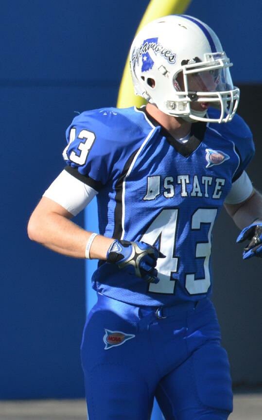 Showtime43CC's tweet photo. It's always special to see @BHSdogsfootball kids play college ball, it's that much more special when that go to @IndStFB #GoState #DogsAlum https://t.co/KwNHVaxH6C