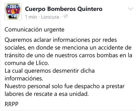 NodoRiesgo's tweet photo. Sobre accidente en comuna de Llico. https://t.co/KO9hV8Fm0j https://t.co/D0LU5G6yz6