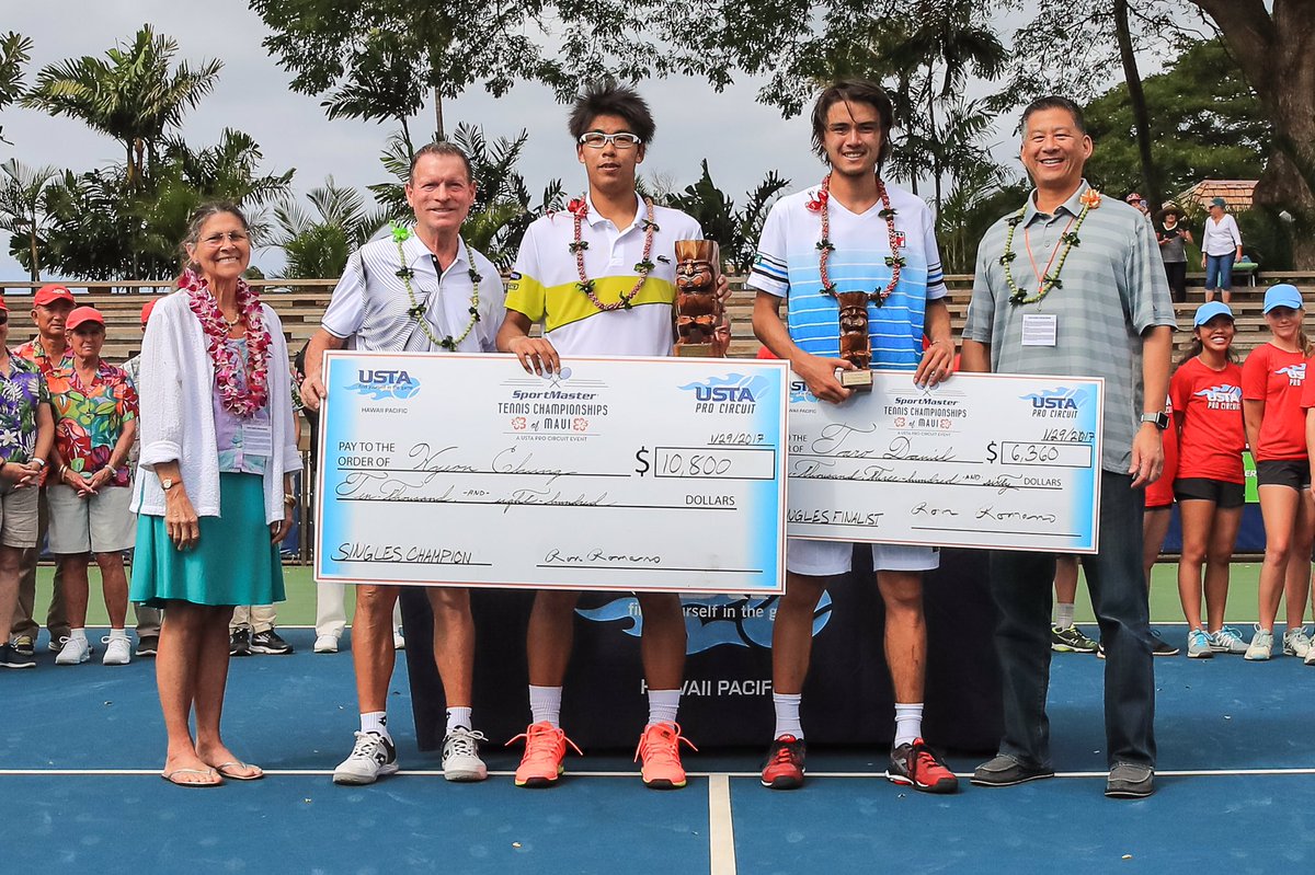 TCofM's tweet photo. Congrats to #HyeonChung our 2017 singles champ and finalist @tarodaniel93 ! #TCoM https://t.co/RxGQR9FgfH