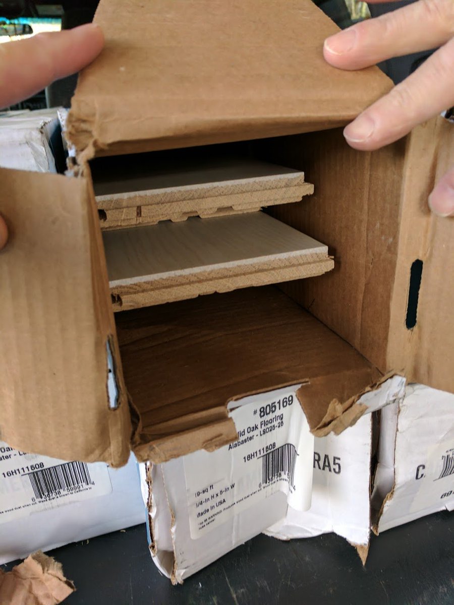 Steve_Ka's tweet photo. @PergoProUK hardwood flooring special order from @Lowes.  I can't even imagine what issues I'll be running into once they are opened. https://t.co/8JjtHIOfQV