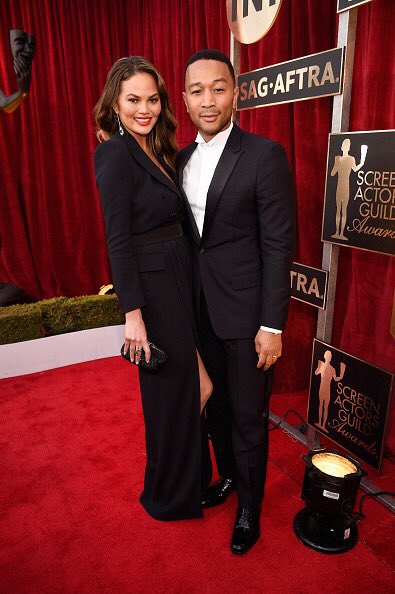 TeigenUpdated's tweet image. January 29: @chrissyteigen and @johnlegend attends The 23rd Annual Screen Actors Guild Awards at The Shrine Auditorium in Los Angeles.