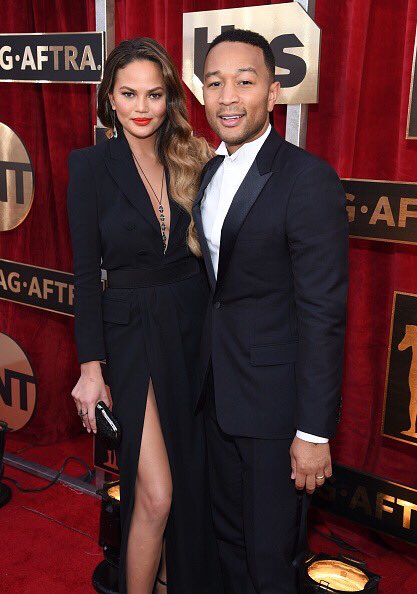TeigenUpdated's tweet image. January 29: @chrissyteigen and @johnlegend attends The 23rd Annual Screen Actors Guild Awards at The Shrine Auditorium in Los Angeles.