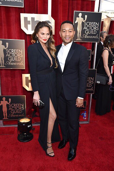 TeigenUpdated's tweet image. January 29: @chrissyteigen and @johnlegend attends The 23rd Annual Screen Actors Guild Awards at The Shrine Auditorium in Los Angeles.