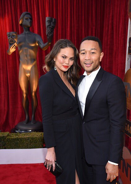 TeigenUpdated's tweet image. January 29: @chrissyteigen and @johnlegend attends The 23rd Annual Screen Actors Guild Awards at The Shrine Auditorium in Los Angeles.