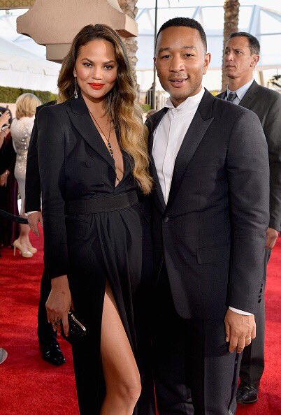 TeigenUpdated's tweet image. January 29: @chrissyteigen and @johnlegend attends The 23rd Annual Screen Actors Guild Awards at The Shrine Auditorium in Los Angeles.
