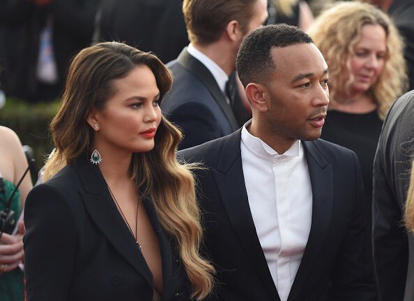 TeigenUpdated's tweet image. January 29: @chrissyteigen and @johnlegend attends The 23rd Annual Screen Actors Guild Awards at The Shrine Auditorium in Los Angeles.