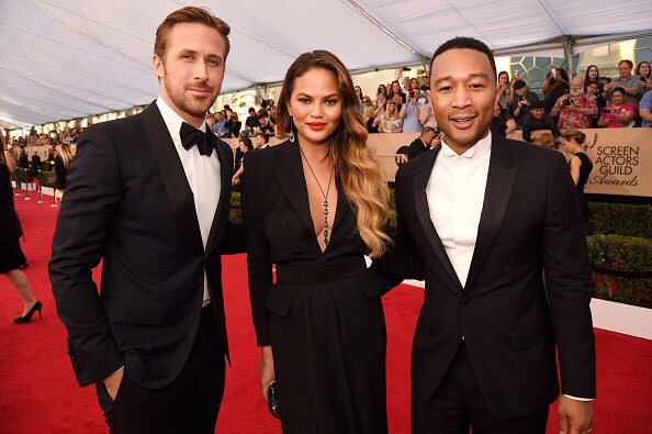 TeigenUpdated's tweet image. January 29: @chrissyteigen, @johnlegend and @RyanGosling attends The 23rd Annual Screen Actors Guild Awards at The Shrine Auditorium in LA.