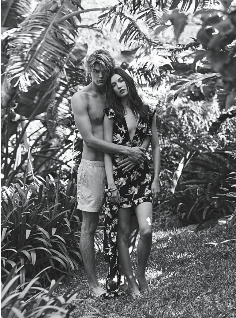 Jacquelyn Jablonski &amp; Jesse Gwin &amp; Bella Brown ถ่ายโดย Nicole Bentley จาก Vogue Australia, February 2017.