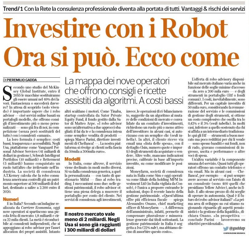 gaddap's tweet photo. Investire con i robot. Ora si può. @CorrierEconomia @AdviseOnly @InvestBanca @moneyfarmITA @SaxoBankItalia @chebanca @fundstore @OnlineSim https://t.co/frCMw27SVb