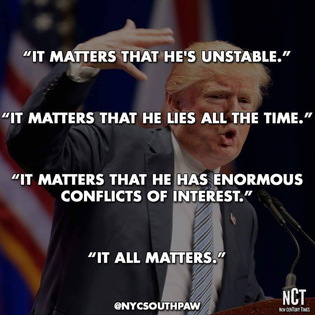 MFinizza's tweet photo. @ramadeyrao It's a fucking scary thought think if the GOP will let our gov't n country go down or will they  impeach this nut B4 it's 2late! https://t.co/HbVbnTligV