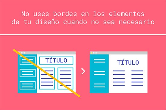 ErnestoVisual's tweet photo. No uses bordes en los elementos de tu diseño cuando no sea necesario - 125 reglas para mejorar la usabilidad #UX https://t.co/VgxHMD0FHO https://t.co/T4RS39JE5s
