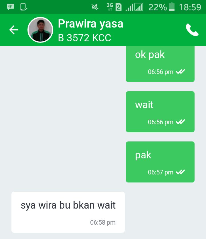Chat Kocak Driver Online dan Penumpang